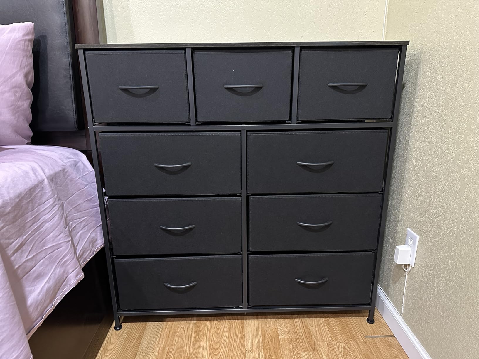 WLIVE Tall Dresser for Bedroom, 9 Drawer Chest of Drawers, White customer photo 2