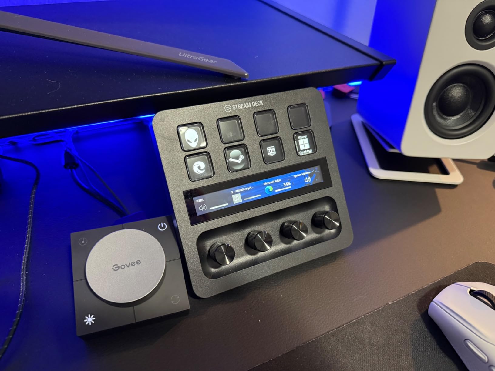 Elgato Stream Deck +, Audio Mixer and Studio Controller | LCD keys, dials and touch strip, Multi actions and smart profiles, Unlocks Wave Link mixing, Works with Mac and PC customer photo 1