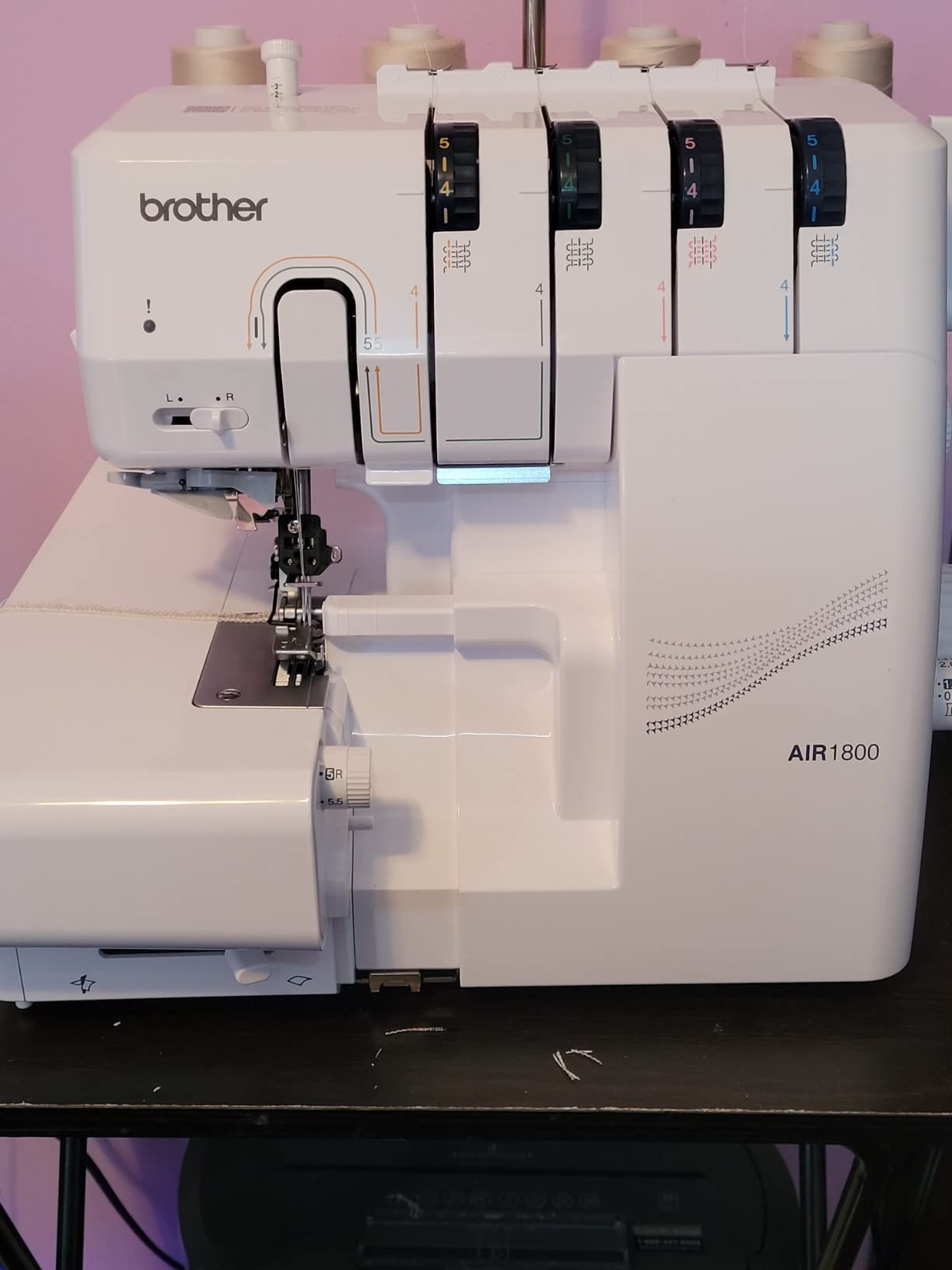 Brother AIR1800 Air Serger Sewing Machine with Jet Air Threading, 2/3/4 Thread, LED Lit Work Area customer photo 1