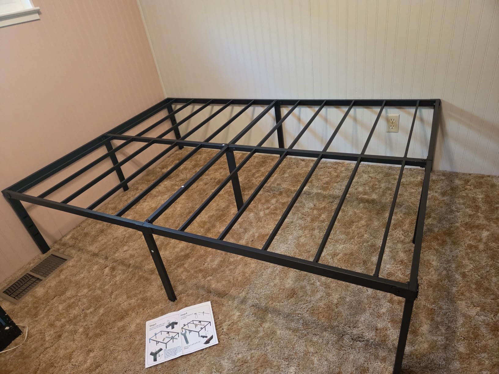 Hafenpo 18 Inch Full Bed Frame, Under Bed Storage, Black customer photo 1