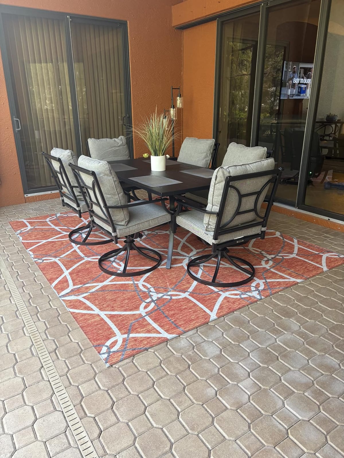 Grand patio 7-Piece Outdoor Dining Set for 6 with Swivel Patio Chairs customer photo 2