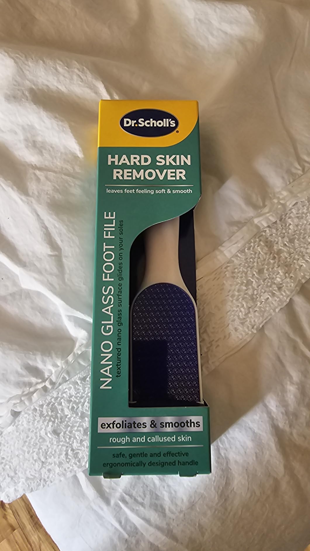 Dr. Scholl's Hard Skin Remover Nano Glass Foot File - Dead Skin & Foot Callus Remover, Long Lasting Buffer, Soft Smooth Feet customer photo 2