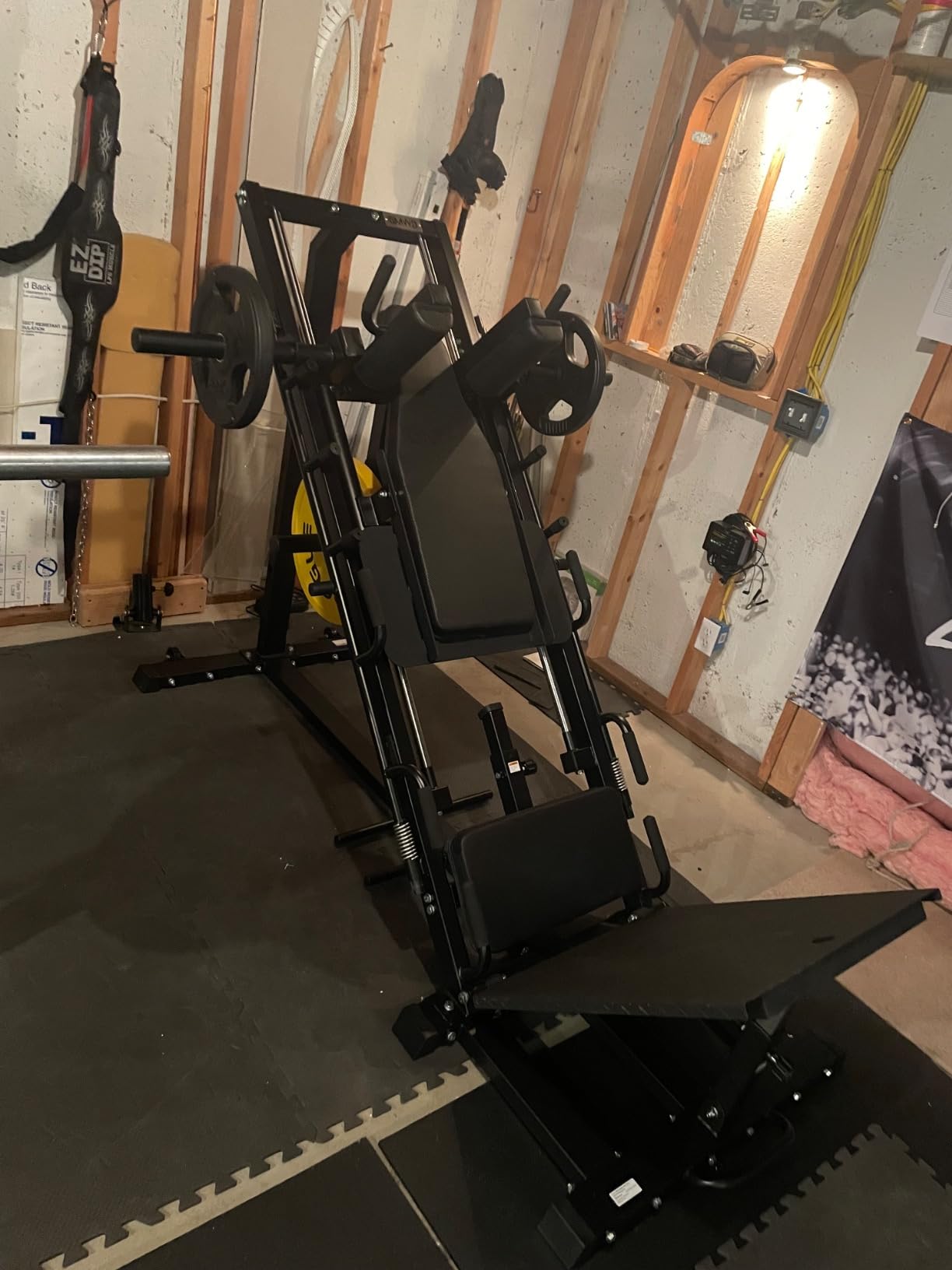GMWD Leg Press Hack Squat Machine Combo, Leg Exercise Machine with Linear Bearing, 45-Degree Lower Body Special with Weight Storage for Quads, Hamstring, Glutes, Calves, Home Gym Leg Day Equipment customer photo 1