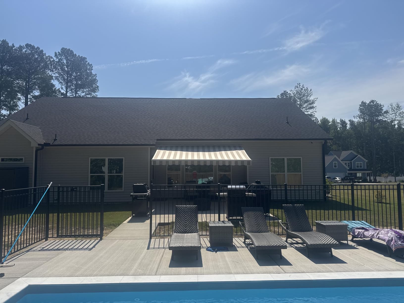 ADVANING Luxury Series, 16'x10' Electric Retractable Awning, Premium Quality Fully Assembled UV+ Sun Shade Canopy, Heather Gray, EA1610-A112H2 customer photo 2
