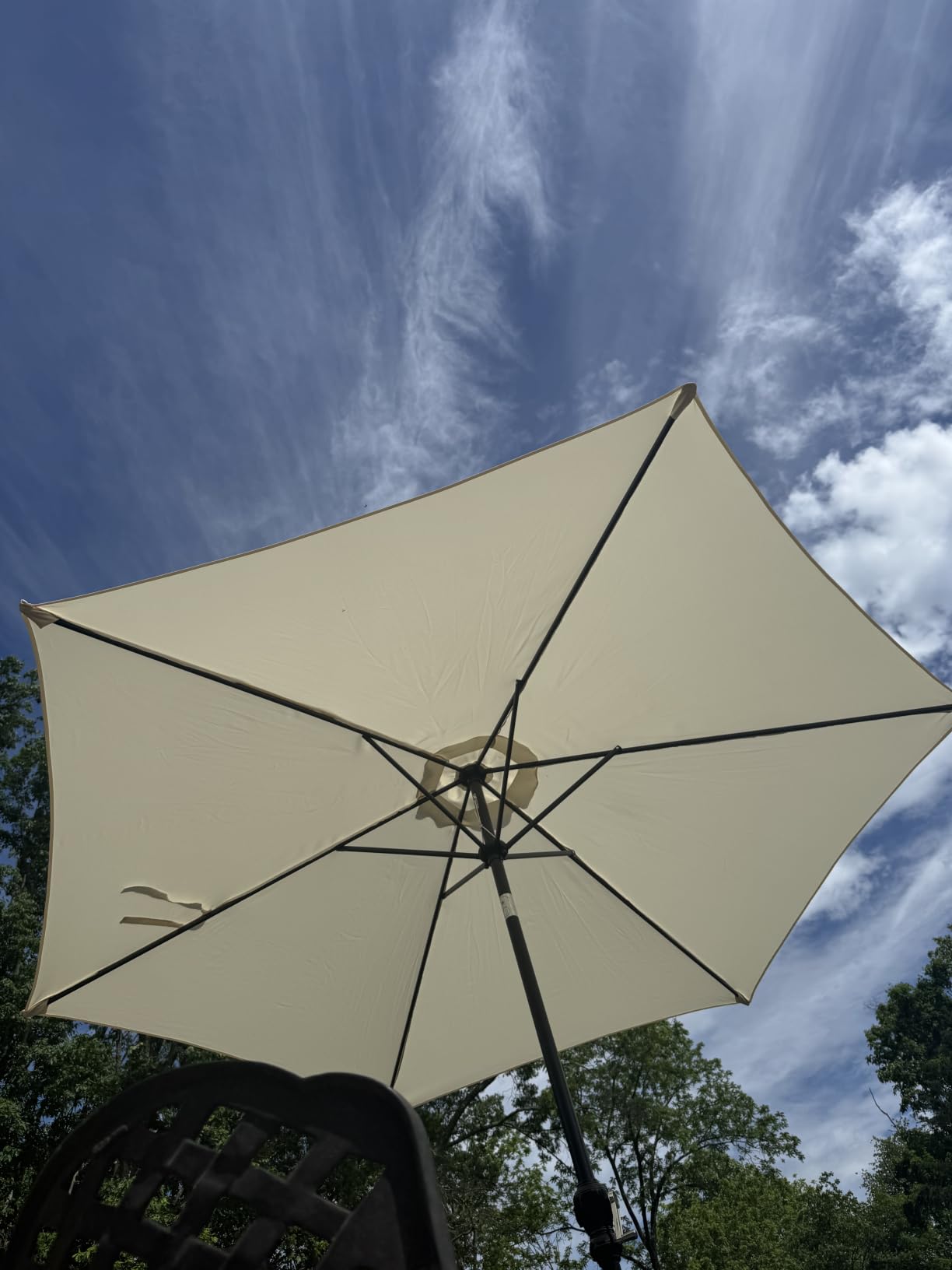 Best Choice Products 10ft Outdoor Patio Umbrella, Outdoor Table Umbrella, Yard Umbrella, Market Umbrella with 6 Sturdy Ribs, Push Button, Tilt and Crank - Navy Blue customer photo 1