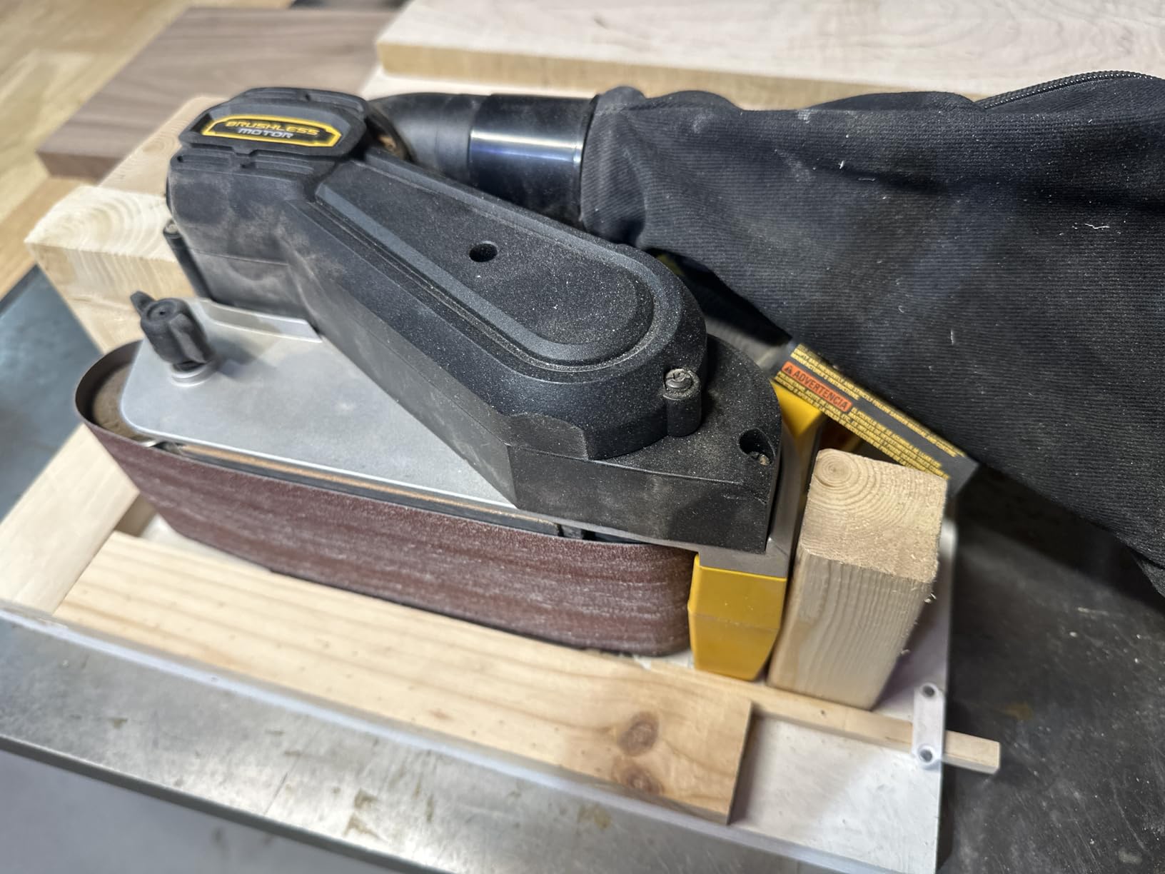 DEWALT 20V MAX* Belt Sander, Cordless, Brushless, Tool Only (DCW220B) | Tool only, variable speed, dust collection customer photo 1