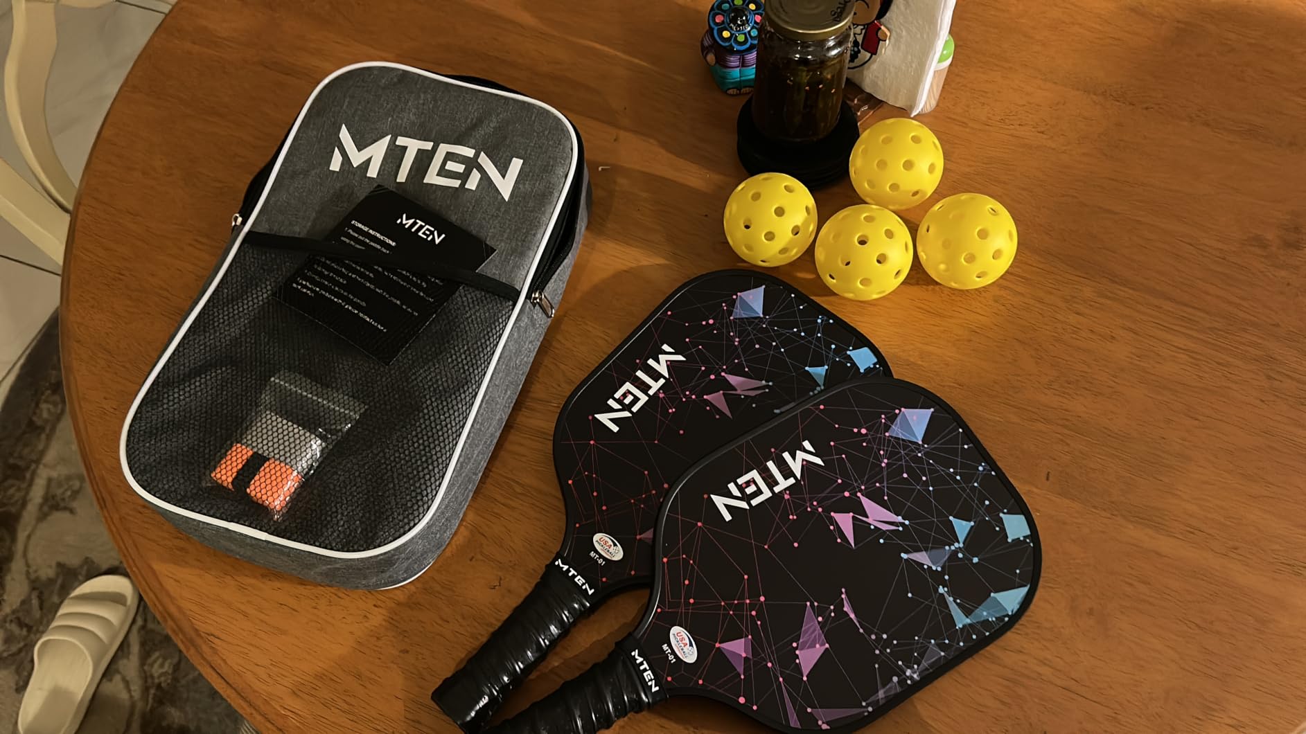 MTEN Pickleball Paddles Set of 2/4/1, USAPA Approved Fiberglass Rackets customer photo 1