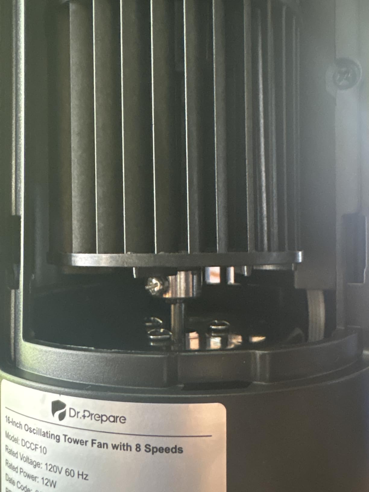 DR.PREPARE Tower Fan for Bedroom, 25 dB Quiet DC Bladeless Fan with Remote, 8 Speeds, 1-8H Timer, 80° Oscillating Fans for Indoors, 16 Inch Portable Desk Table Fans for Room, Home, Office customer photo 2