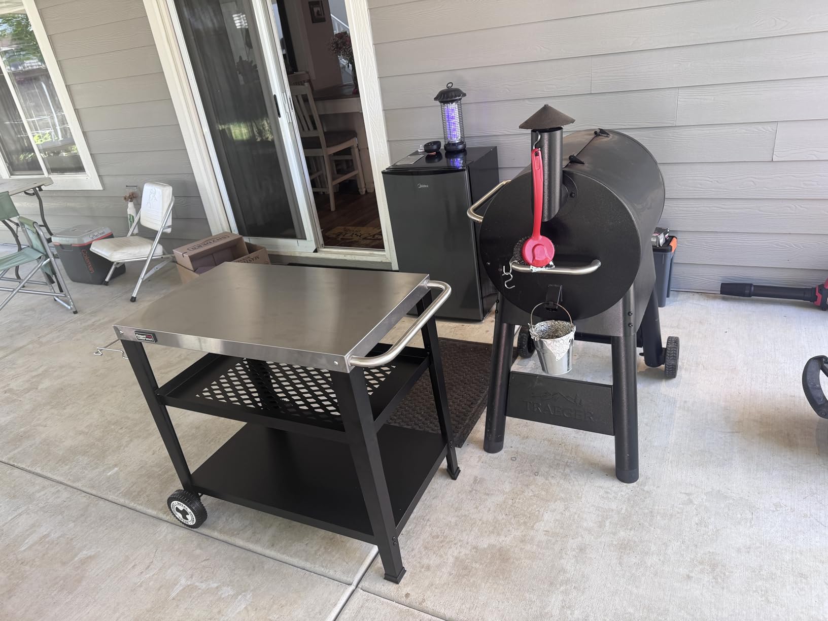 Royal Gourmet PC3404S Movable 3-Shelf Grill Table, Stainless Steel Tabletop customer photo 1
