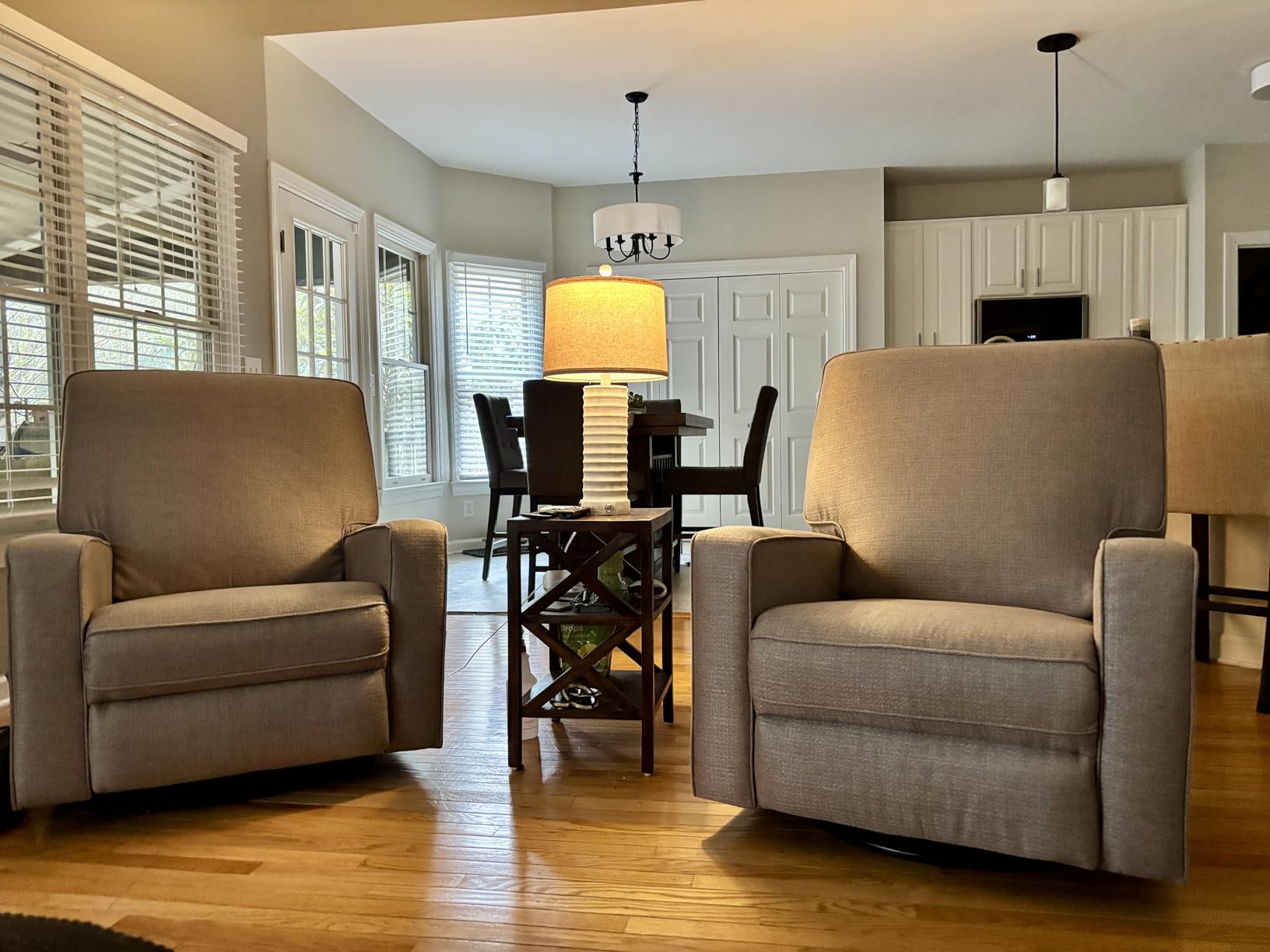 Harkawon Swivel Rocker Recliner Chair, Glider Rocker Recliner, Beige customer photo 2
