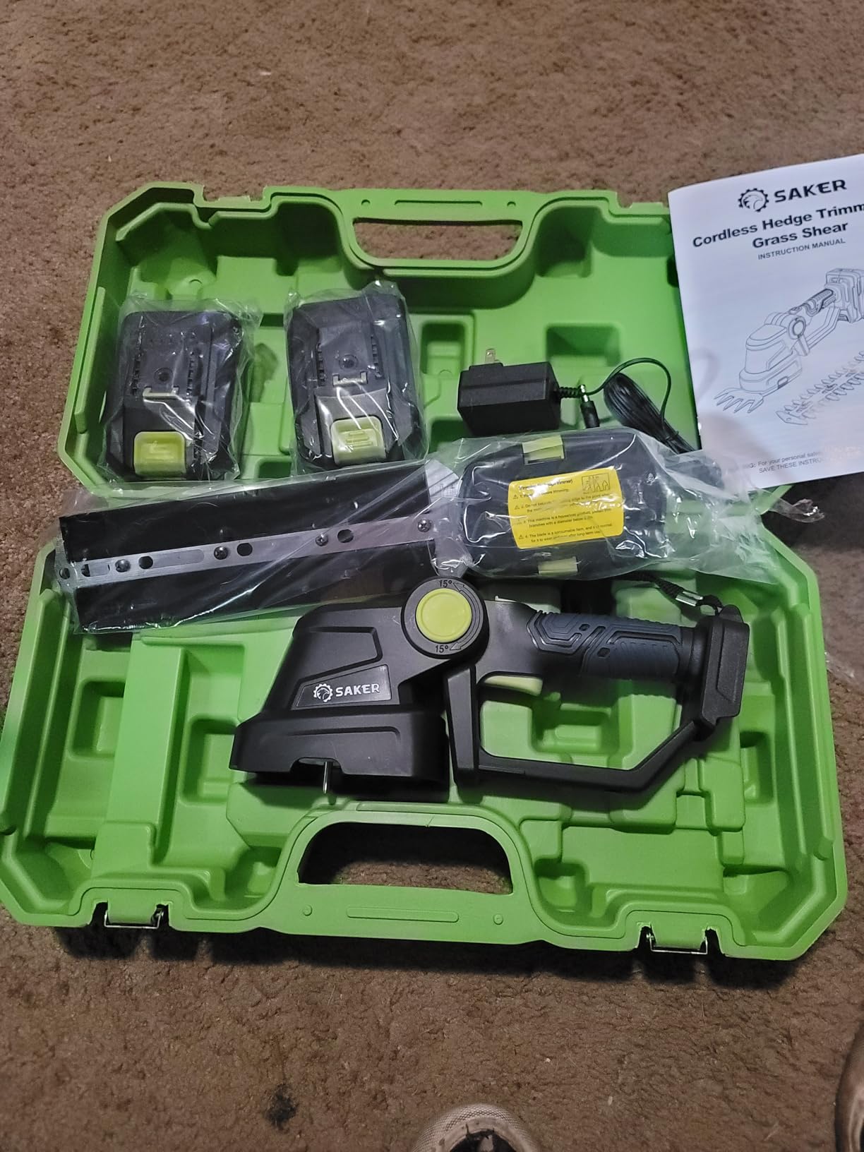 Saker 20V Cordless Hedge Trimmer,2 in 1 Bush Trimmer with 2 Battery customer photo 1