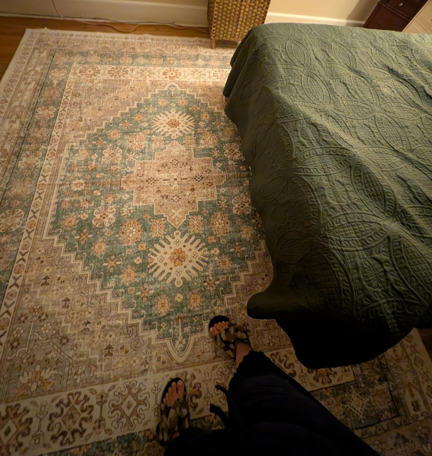zesthome 8x10 Area Rugs for Living Room,Large Washable Rug,Orange customer photo 1