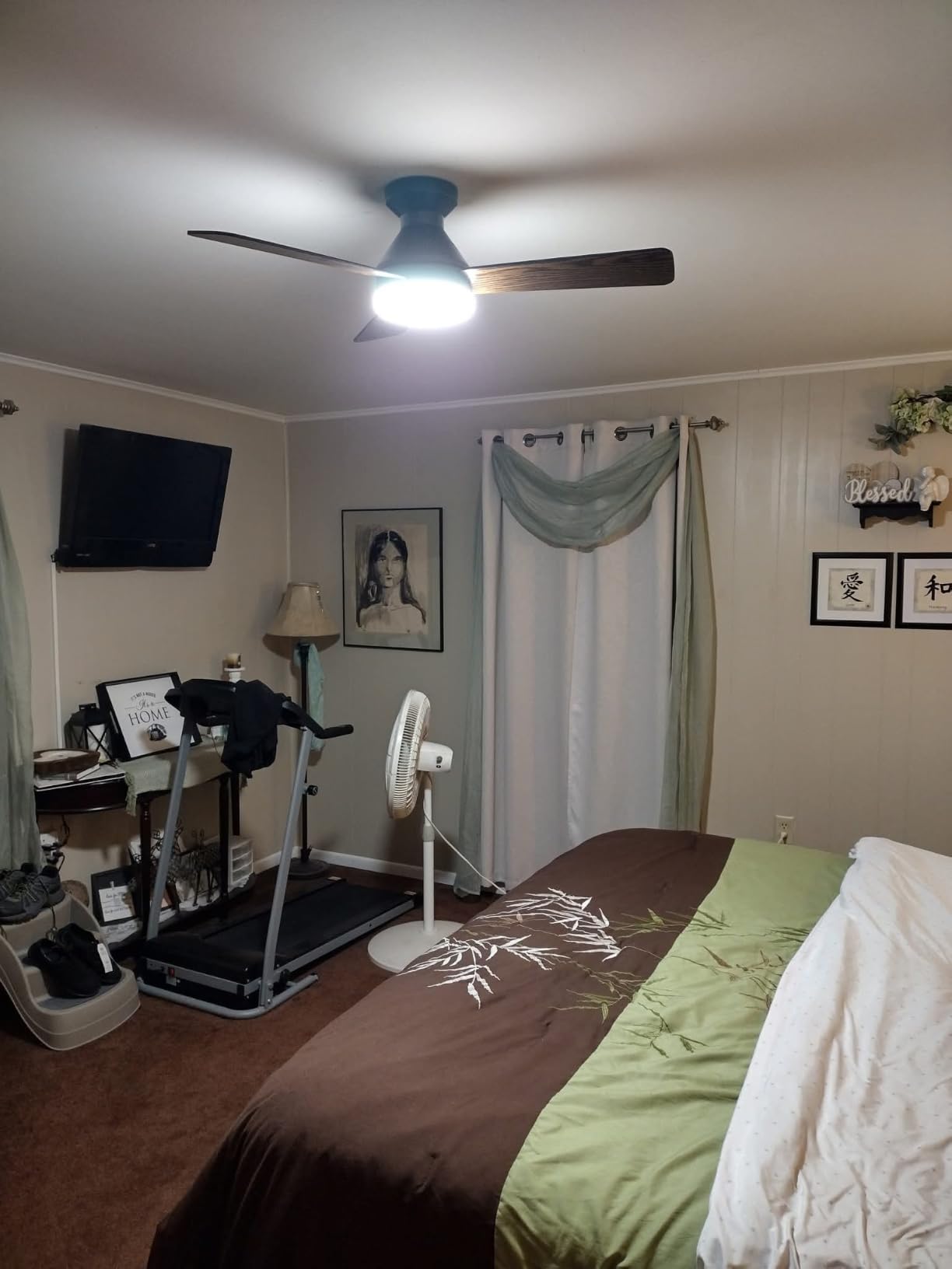 Amico 42 Inch Black Low Profile Ceiling Fans with Lights and Remote customer photo 2