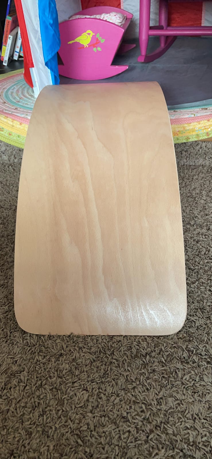 Gentle Monster Wooden Wobble Balance Board, 35 Inch Rocker Board Natural Wood, Open Ended Learning Toy, Yoga Curvy Board for Classroom & Office Adult customer photo 1