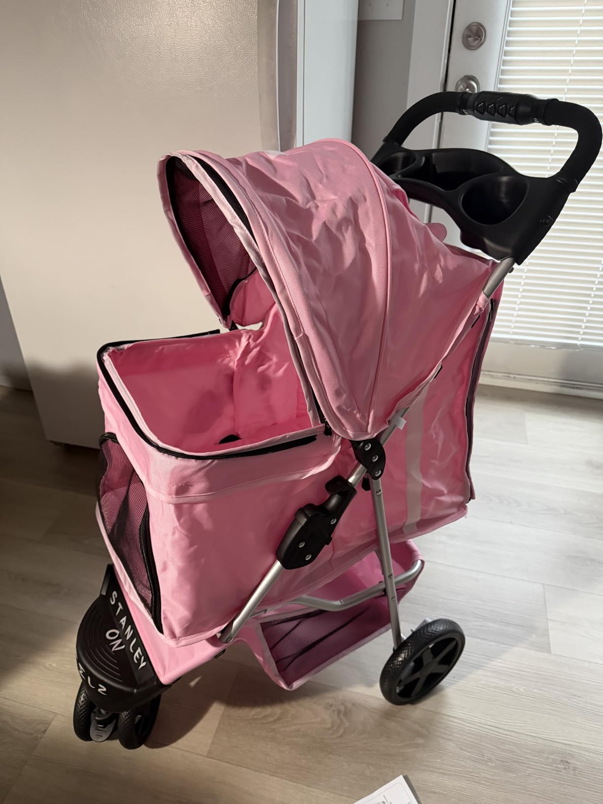 MoNiBloom Pet Stroller for Small/Medium Dogs and Cats up to 33 lbs, Black customer photo 1