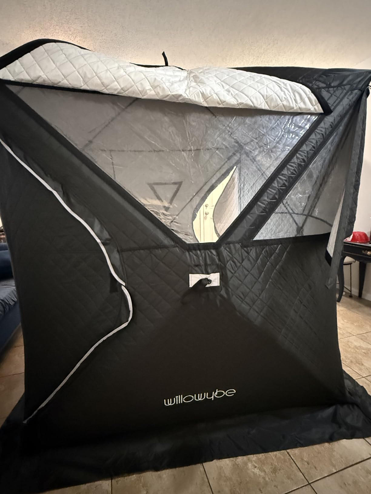 WILLOWYBE Outdoor Sauna Tent Pro - 4-Person, All-Weather, Insulated, Solid, Panoramic View, Easy Setup customer photo 2
