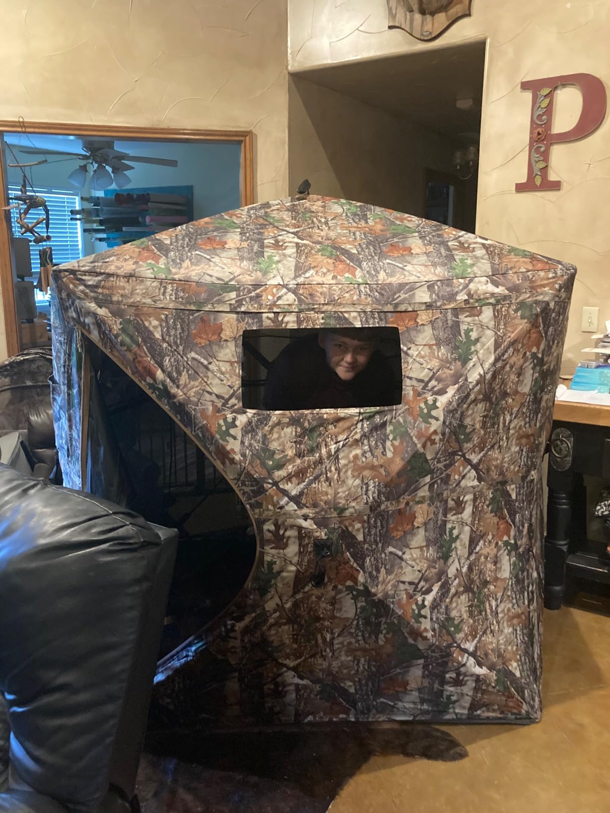 HUNTSEN Portable Hunting Blind - 270°/360°See Through with Waterproof Floor Mat customer photo 1