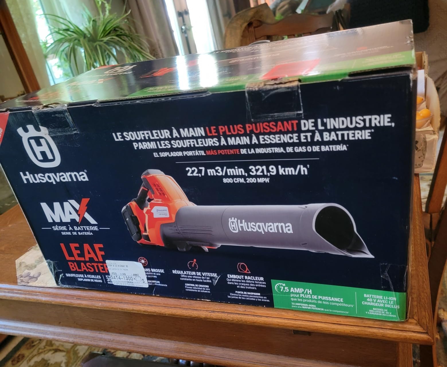 Husqvarna Leaf Blaster 350iB Leaf Blower Cordless, with Battery and Charger | 200-MPH 800-CFM brushless, 40V Lithium-Ion 7.5 Ah battery customer photo 1