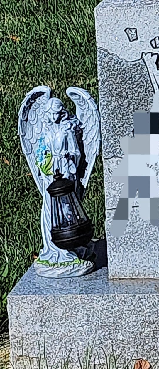 VChymm Solar Angel Outdoor Garden Decor Statues – 13.2 inches Solar Outdoor Sculptures for Outside Yard Art Patio Balcony Front Lawn Ornaments Gifts for Mom Grandma Women customer photo 2