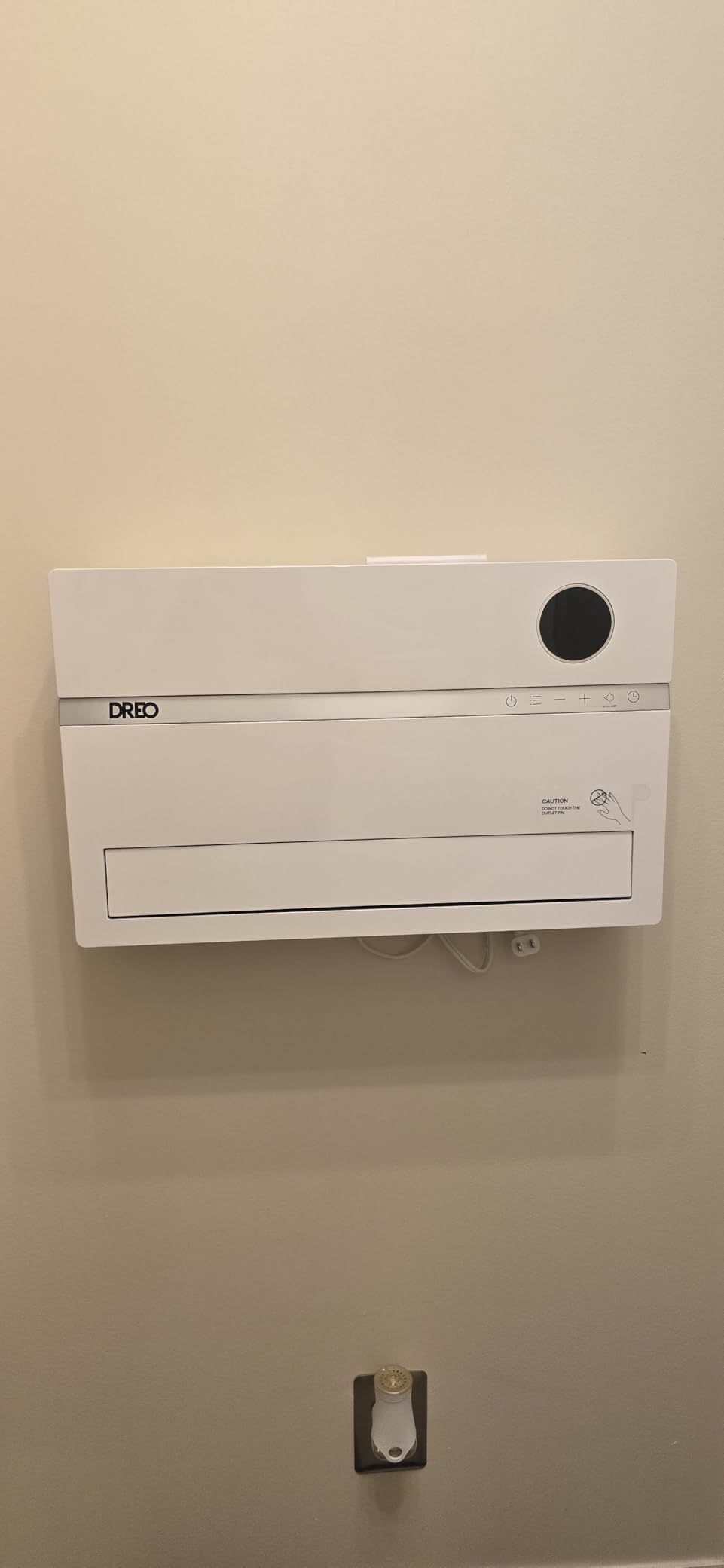 DREO Smart Wall Heater, 1500W Space Heater for Bedroom, White, Standard customer photo 1