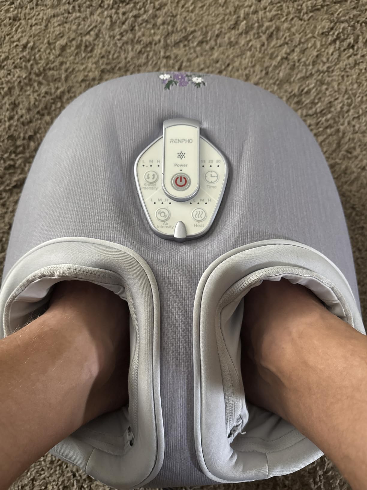 RENPHO Foot Massager with Heat, Birthday Gifts for Women, FSA Eligible HSA | Exclusive Pressure Monitoring Tech, Cordless Remote, 3 Heat & Compression Levels, NTC Temperature Control Tech, Up to Size 12 customer photo 2