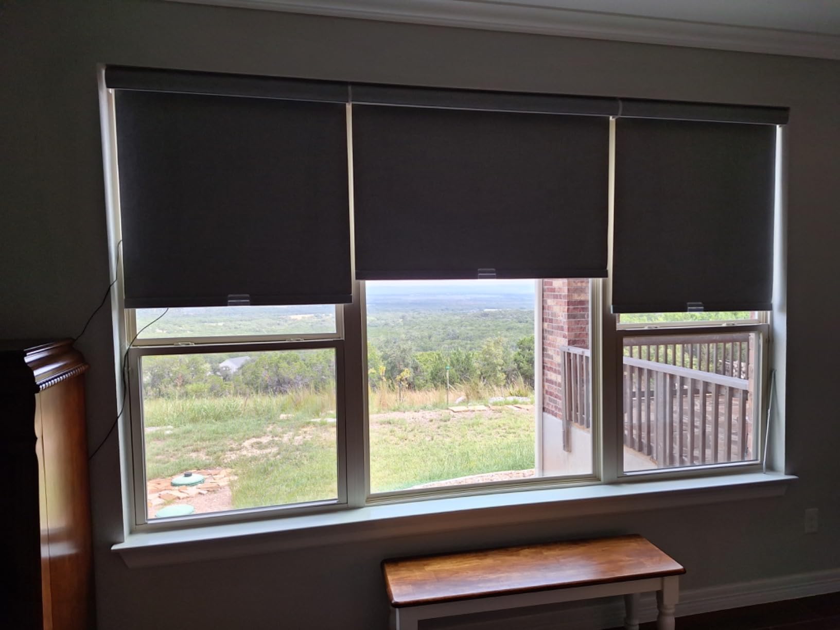 Boolegon Blackout Roller Shades for Windows, Beige, Custom Size customer photo 1