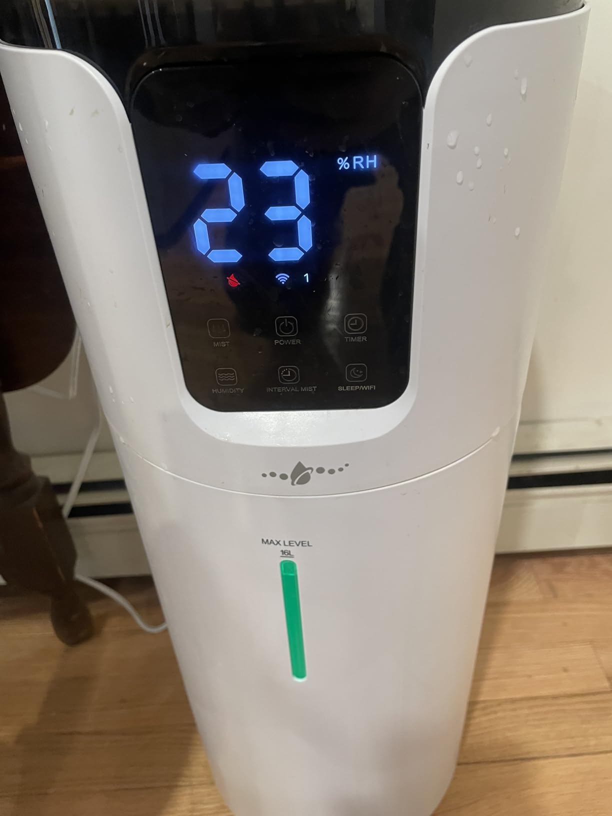 Humidifier large room 16L/4.2Gal - Lacidoll Whole house Humidifier for Home1500 sq.ft. Ultrasonic Cool Mist Humidifiers for Bedroom with Extension Tube & Aroma Box & Night light, White customer photo 1