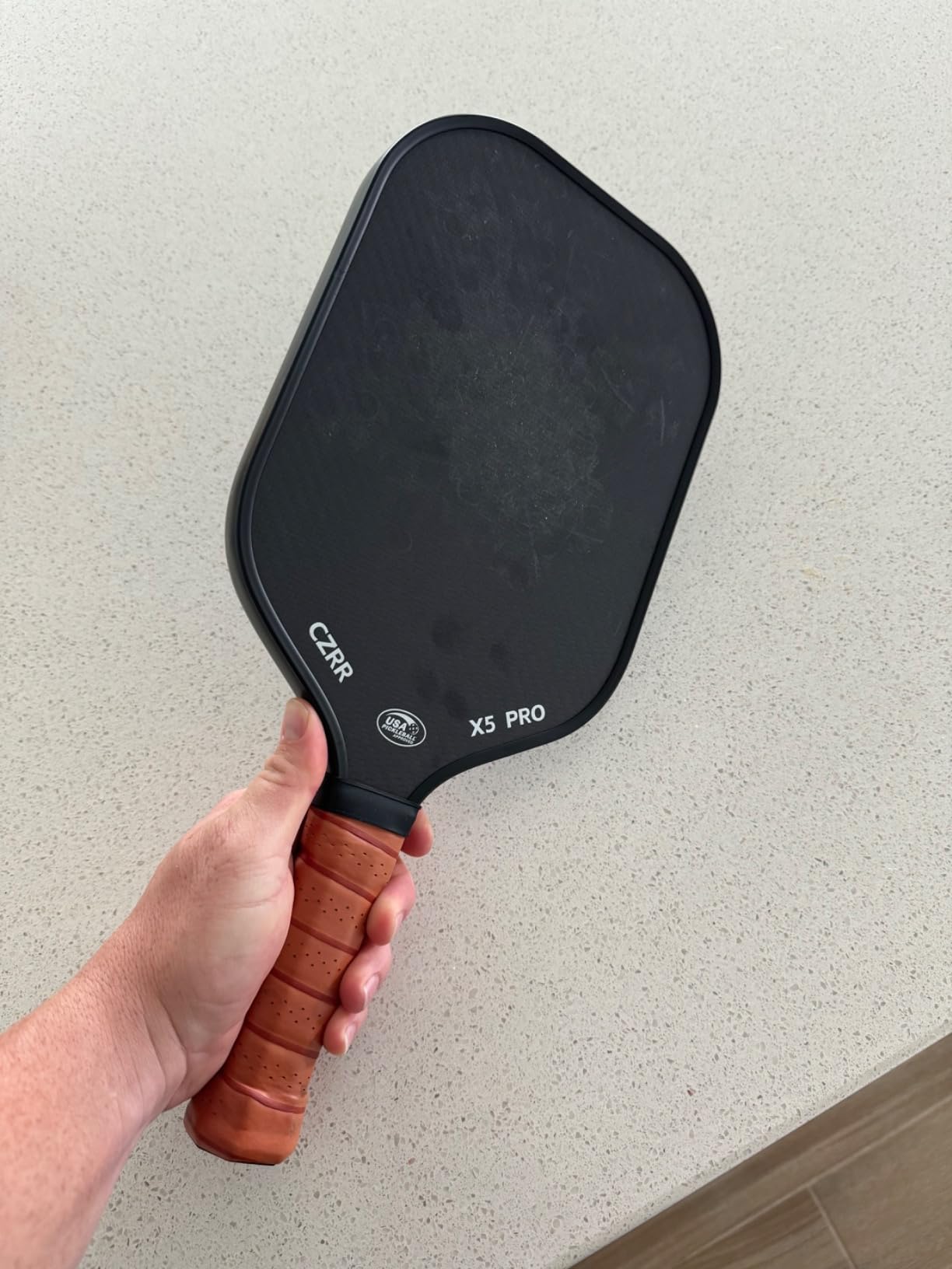 Pickleball Paddle, USA Pickleball Approved, 3K Raw Carbon Fiber Surface (CFS) High Grit & Spin, with 16MM Polypropylene Honeycomb Core, Ideal for Novice and Professional Players customer photo 2