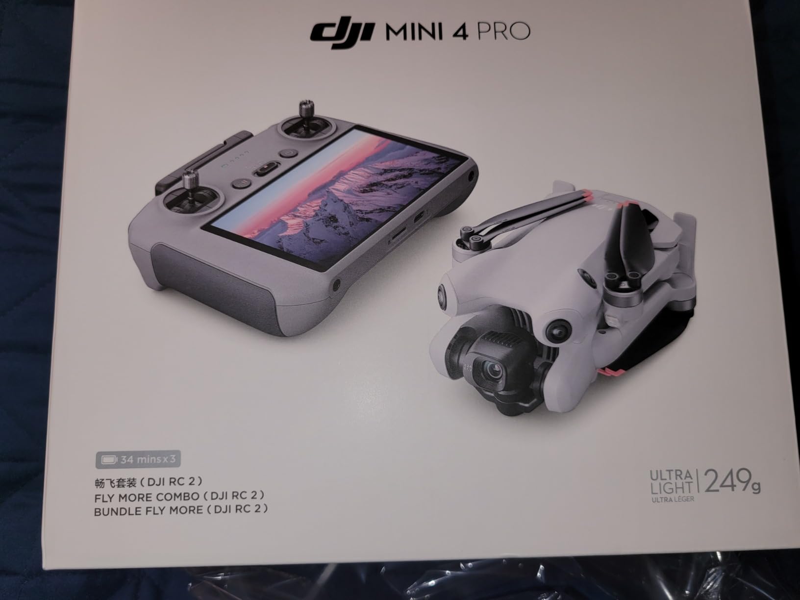 DJI Mini 4 Pro Fly More Combo with DJI RC 2, Drones with Camera for Adults 4K, Under 0.549 lbs/249 g, 3 Batteries for up to 102 Mins Flight Time, Smart Return to Home, Drone for Beginners | RC 2, Camera 4K, Under 249 g, 3 Batteries for up to 102 Mins Flight Time, Smart Return to Home customer photo 1