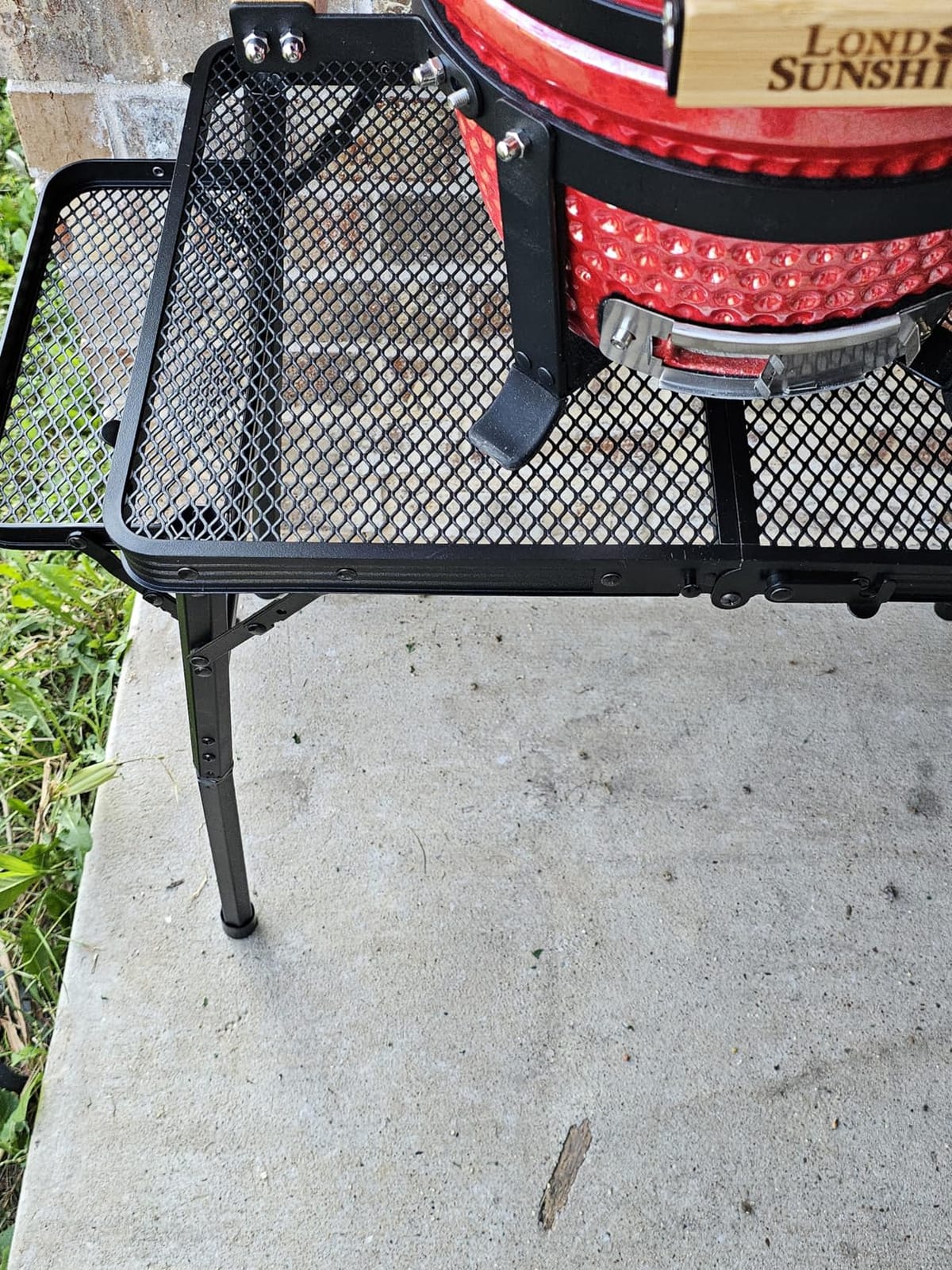 Folding Grill Table Camping Table with Mesh Desktop, Lightweight & Portable Outdoor Picnic Table, Height Adjustable Portable for Outside Inside Use customer photo 2