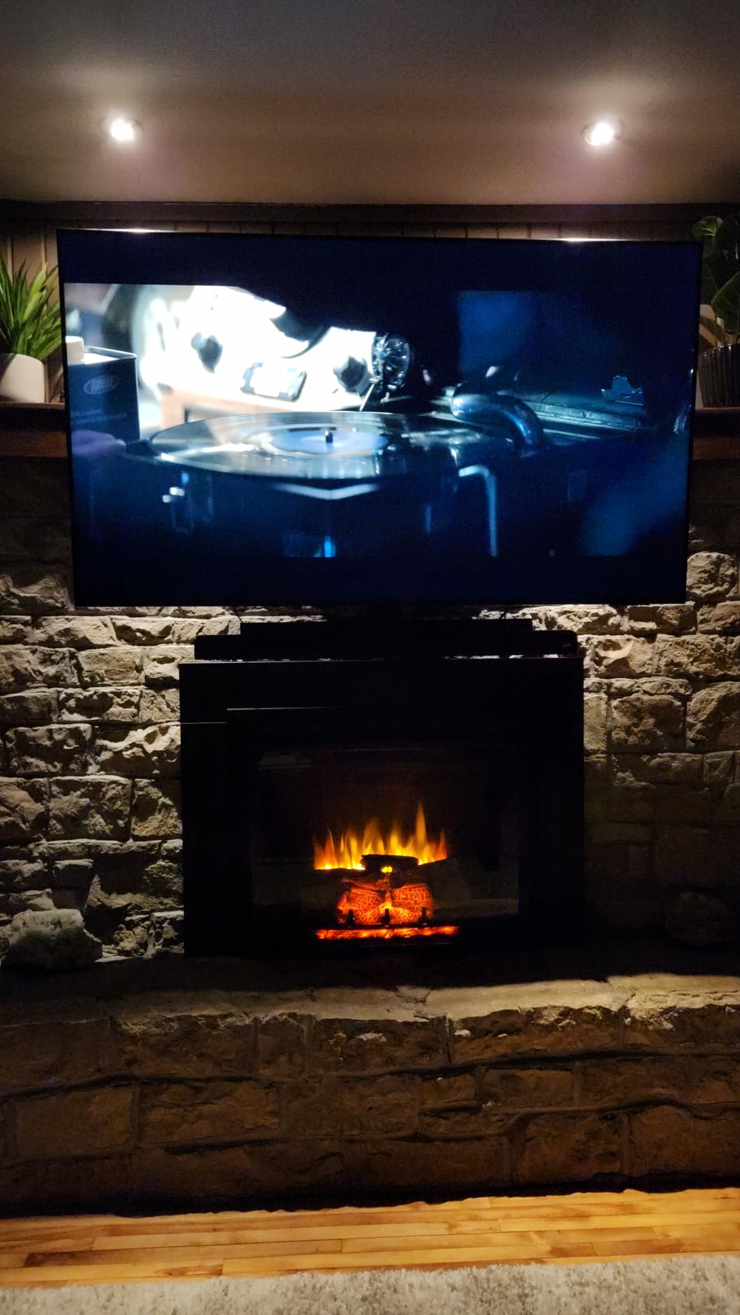 LegendFlame Carl 28 Inches with Trim Kit, Electric Fireplace Insert, Fireplace Heater 750/1500W, Fire Crackling Sound, Remote Control, Black… customer photo 2
