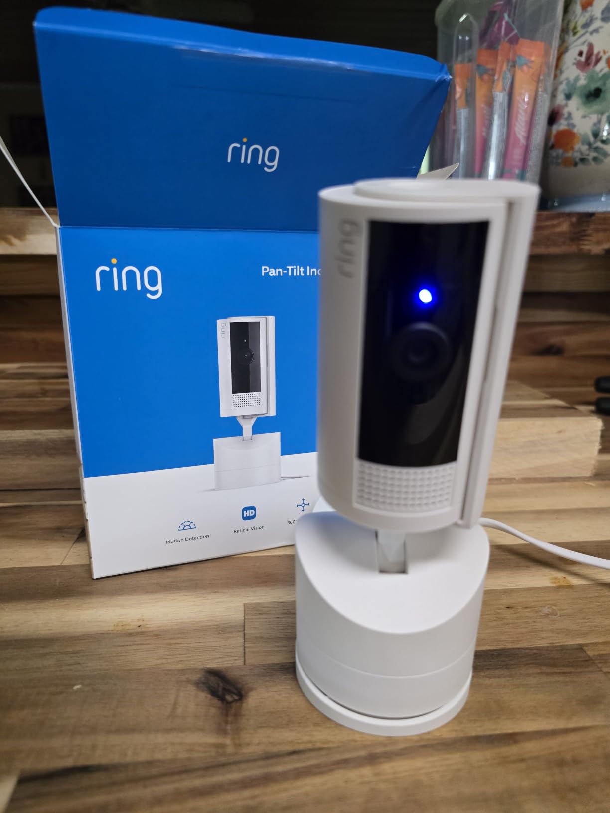 Ring Pan-Tilt Indoor Cam (newest model) - See all around your home or business with 360° pan coverage, HD video, plus Two-Way Talk (2024 release), White customer photo 1