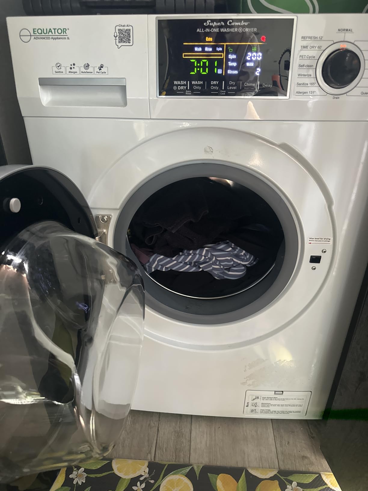 Equator All-in-one Washer Dryer Ventless FULLY BUILTIN 0-CLEARANCE 1.62cf/15lbs 110V 1400RPM customer photo 1