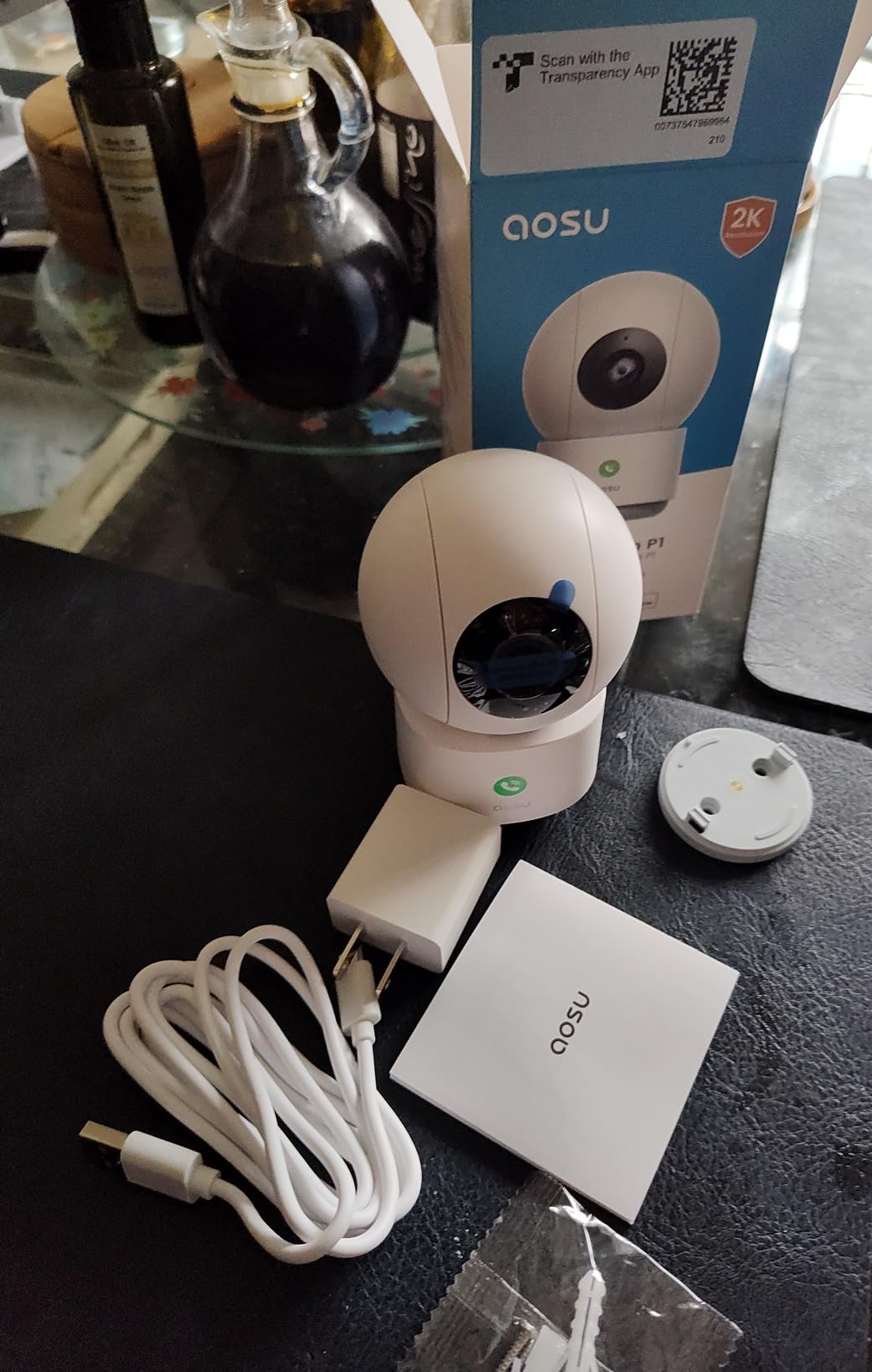 aosu 4MP Indoor Security Camera - Baby & Pet Monitoring with 5/2.4 GHz WiFi | 360° Home View, One-Touch Calls, People & Pet Detection, Smart Tracking and Notification, 2.5K Night Vision & 24/7 Recording customer photo 2