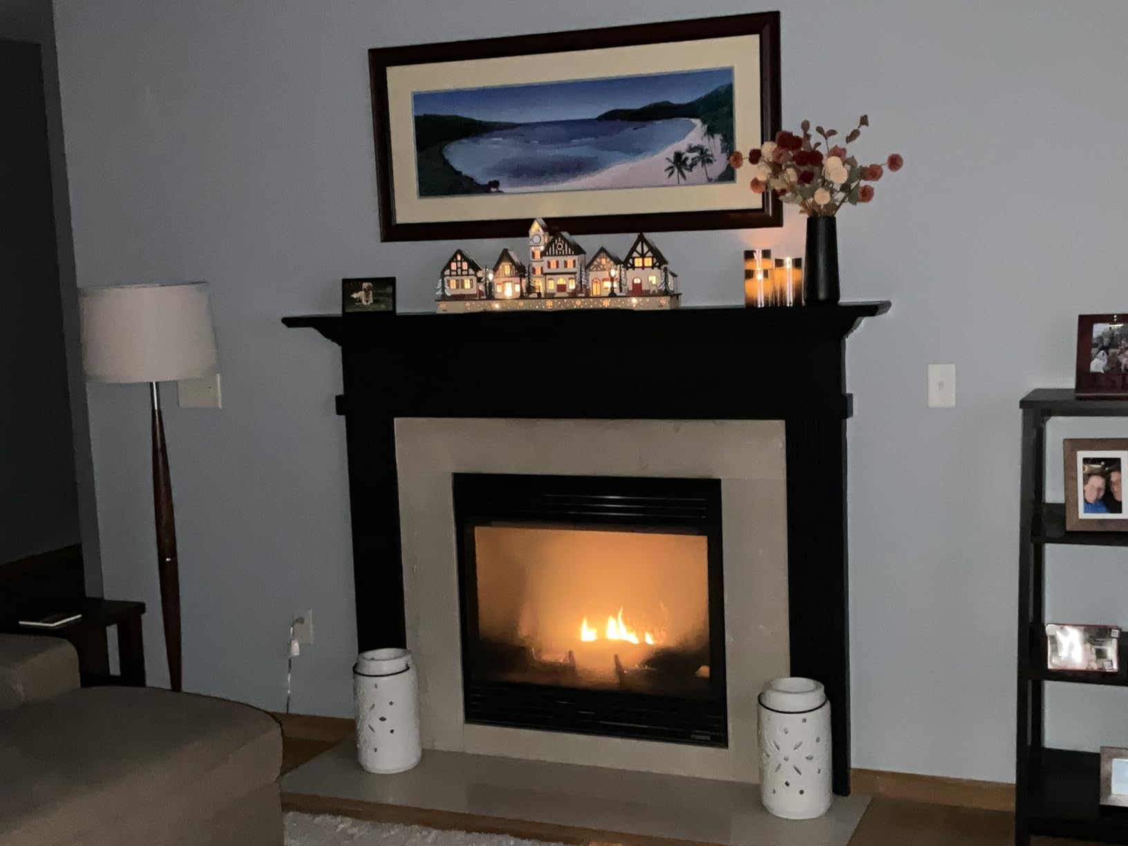 Best Choice Products Pre-Lit Wooden Christmas Village, Winter Mantel Decor, Traditional Holiday Decoration for Home, Living Room, Entryway w/LED Lights, Plug-in/Battery-Powered w/Timer customer photo 1