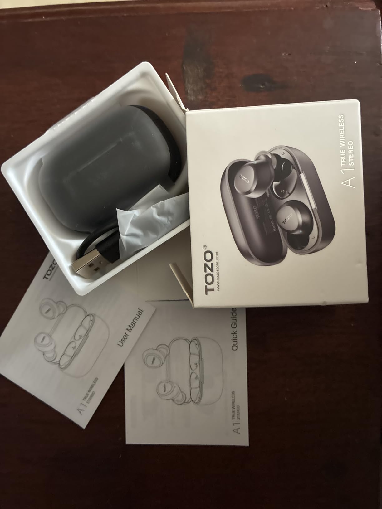 TOZO A1 Wireless Earbuds Bluetooth 5.3 Light Weight in Ear Headphones | IPX5 Waterproof, 2 Mics for AI Calls, Immersive Premium Sound Bass Headset with Charging Case, 32 EQ via App Rose Gold customer photo 2