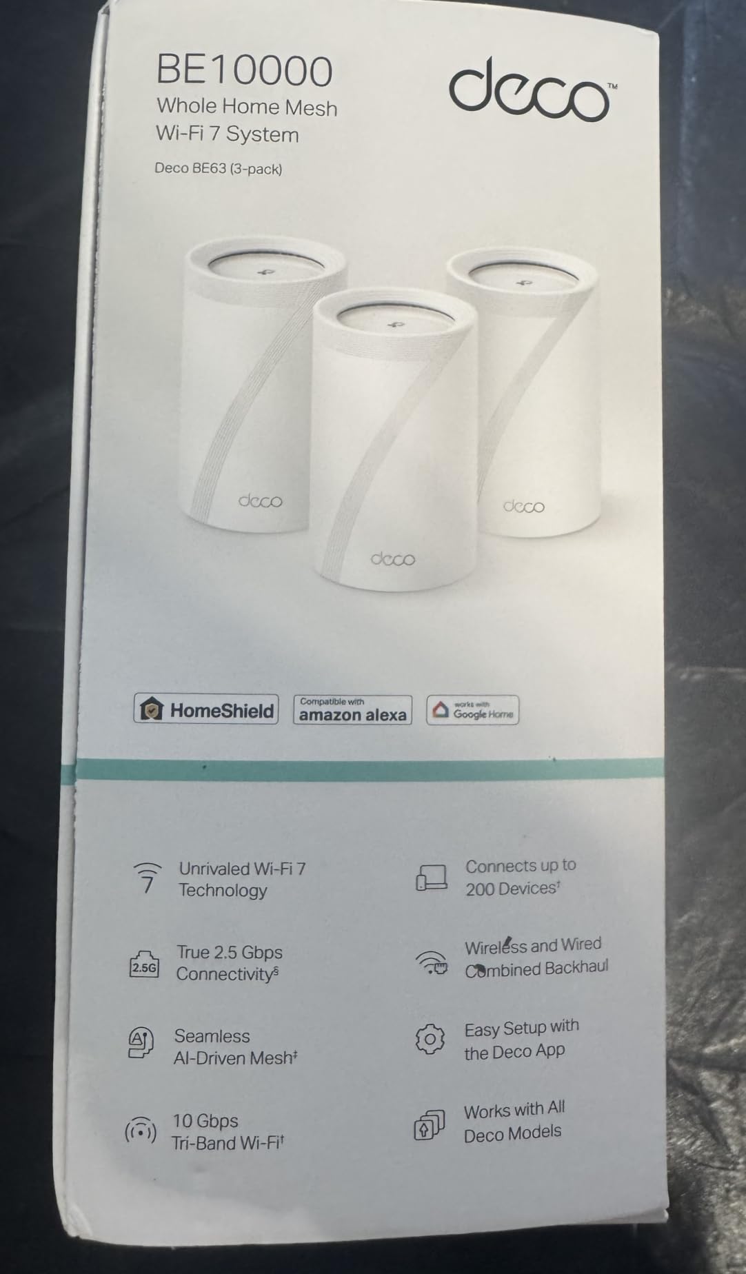 TP-Link Deco 7 Pro Tri-Band BE10000 WiFi 7 Whole Home Mesh System (BE63 3-Pack) | Up to 7,600 Sq.ft customer photo 1