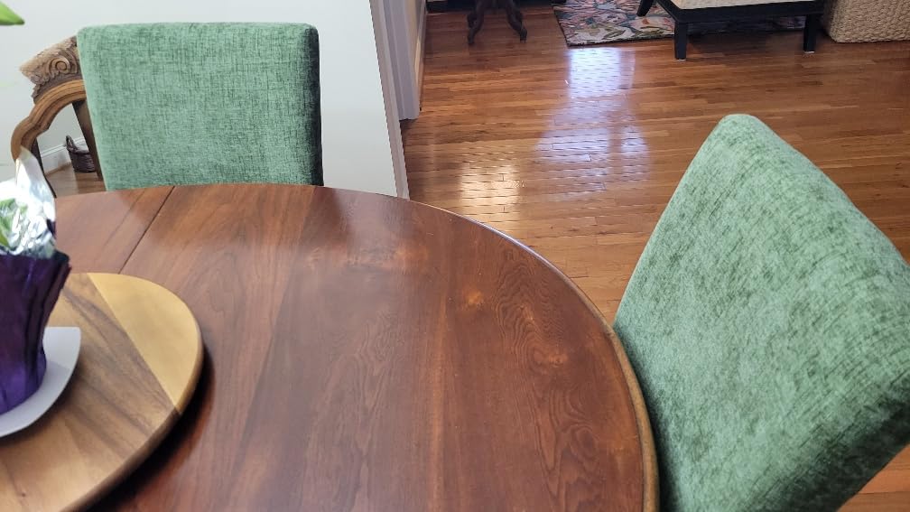 COLAMY High Back Dining Chairs Set of 4, Blue/White Flower customer photo 2
