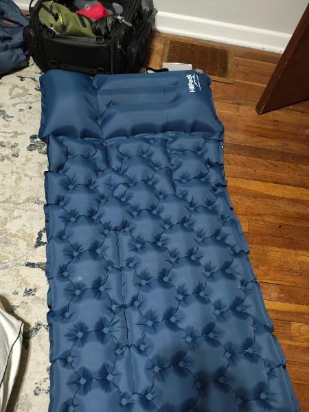 HiiPeak Sleeping Pad for Camping- Ultralight Inflatable Sleeping Mat with Built-in Foot Pump & Pillow, Upgraded Compact Camping Air Mattress for Tent, Backpacking, Hiking customer photo 2