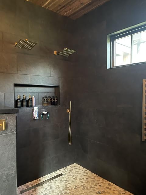 Aolemi Shower System with Rain Head and Handheld,12-Inch,Brushed Gold customer photo 1