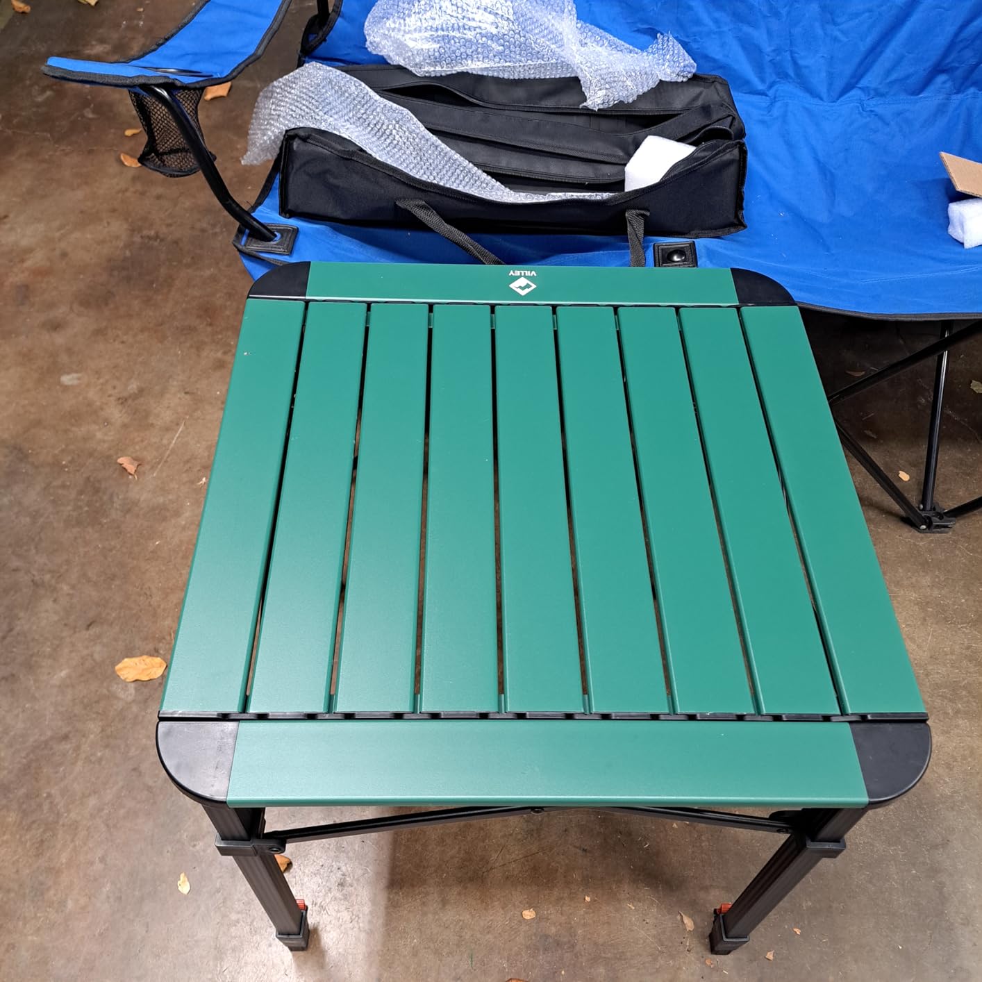 VILLEY Folding Camping Square Table, Portable Aluminum Table, Small customer photo 1