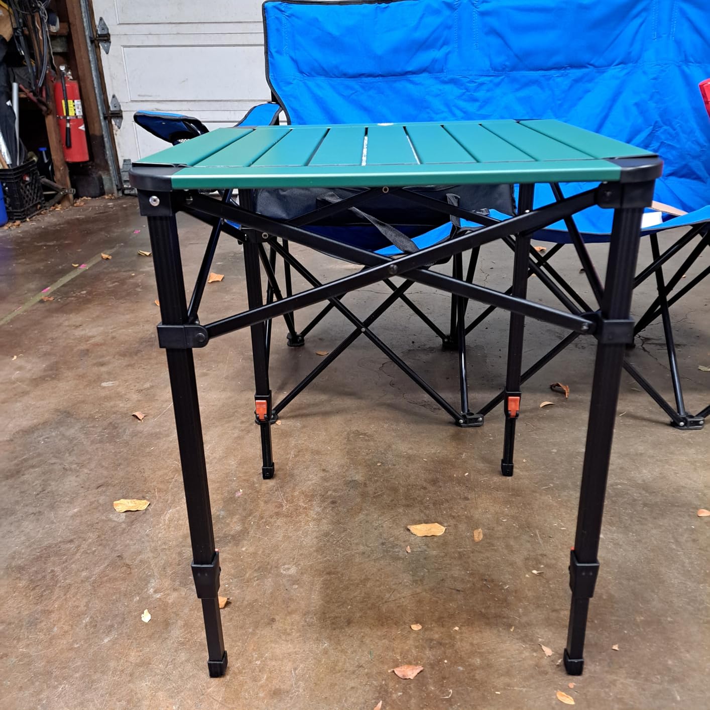 VILLEY Folding Camping Square Table, Portable Aluminum Table, Small customer photo 2