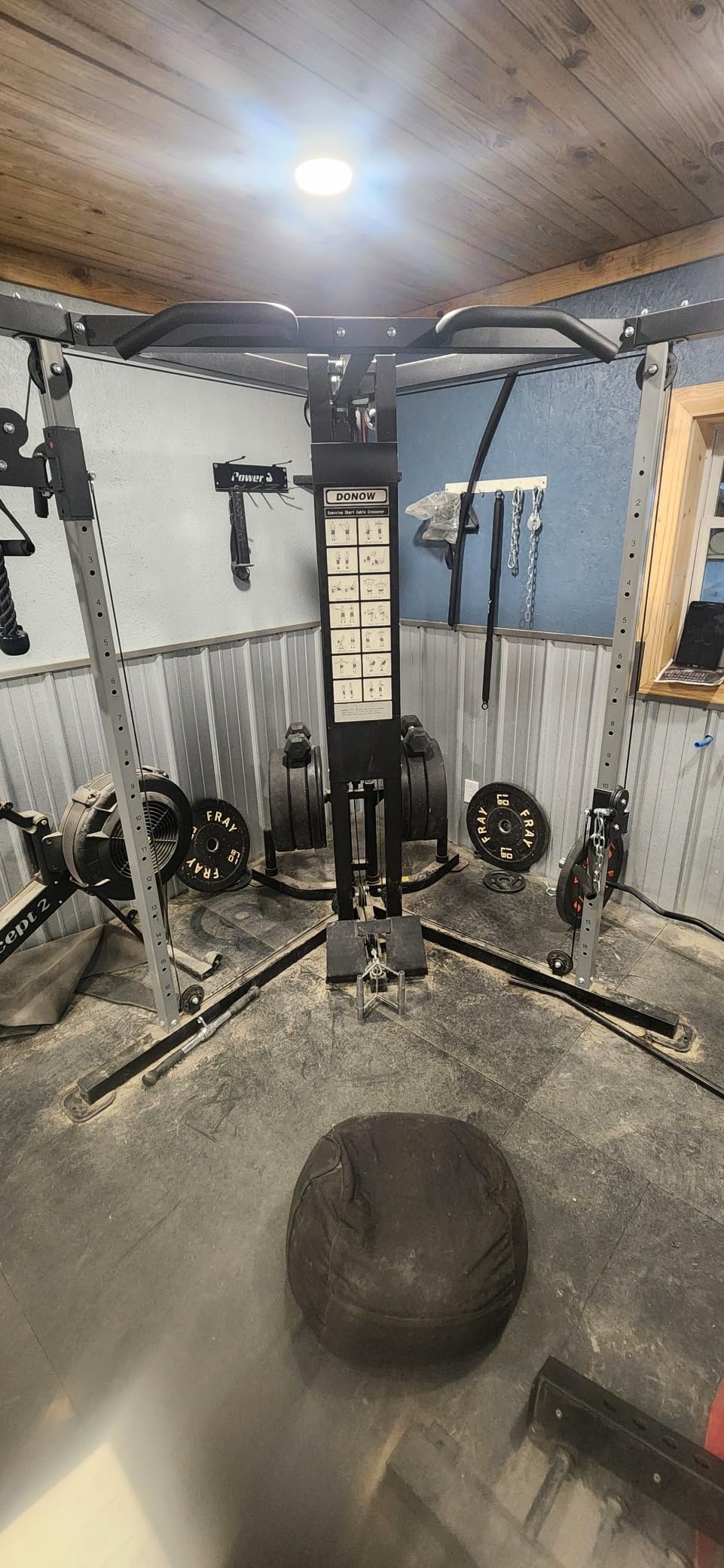 DONOW Cable Crossover Machine, Cable Fly Machine Home Gym System Workout Station with Dual Pulley System Pull-Up Bar Cable Bar and LAT Pull Down System customer photo 1