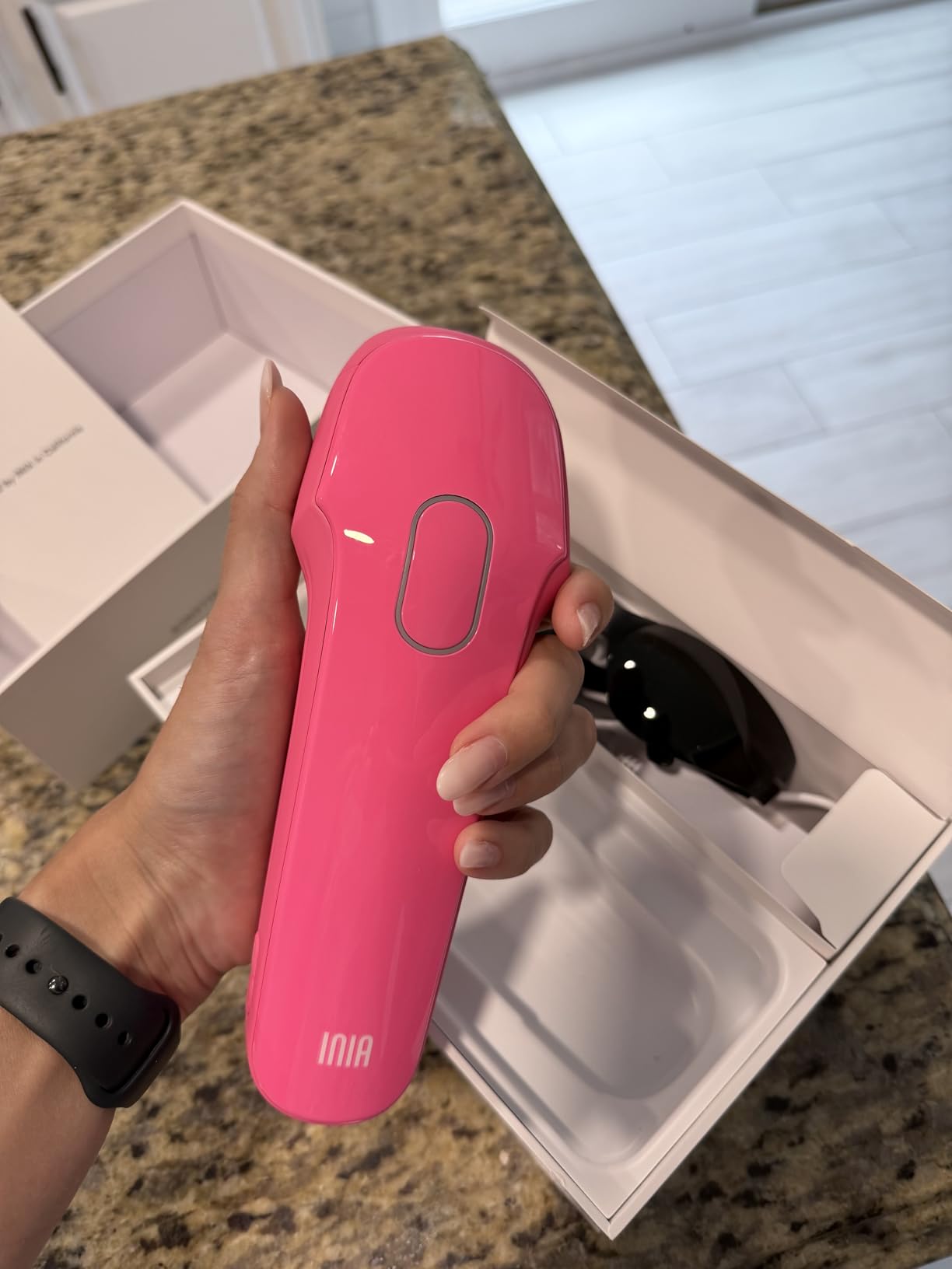 INIA HAUTE Pro Laser Hair Removal with Ice-Cooling Care for Women and Men | Painless at-Home, IPL Hair Remover for Coarse Hair, in Bikini All Body Areas, Latest Generation for Effective Results customer photo 1