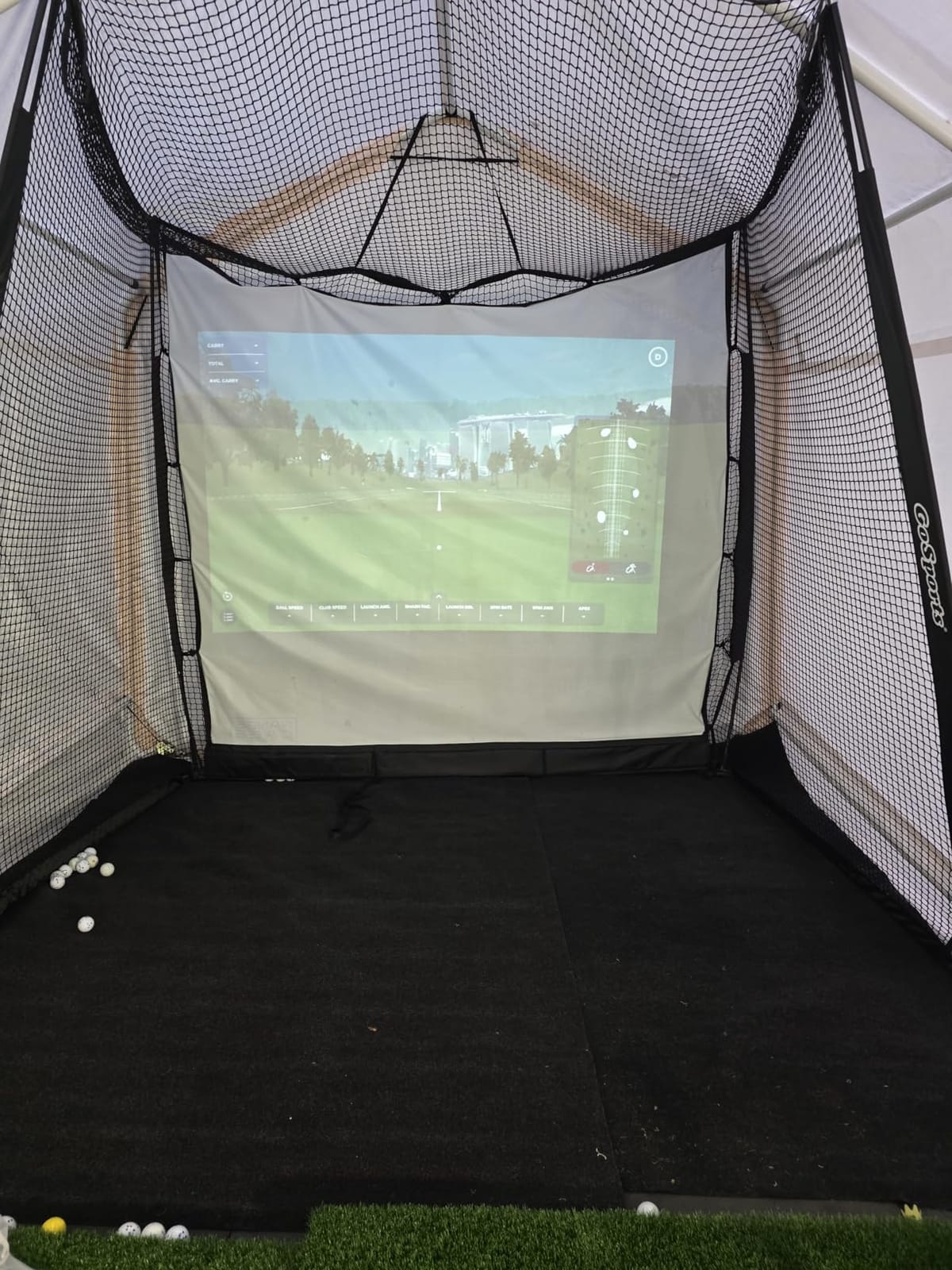 GoSports Range Cage 10 ft x 8 ft Golf Net Cage – Indoor & Outdoor Golf Practice Net for Full Swing Training and Home Golf Simulator Setups customer photo 1