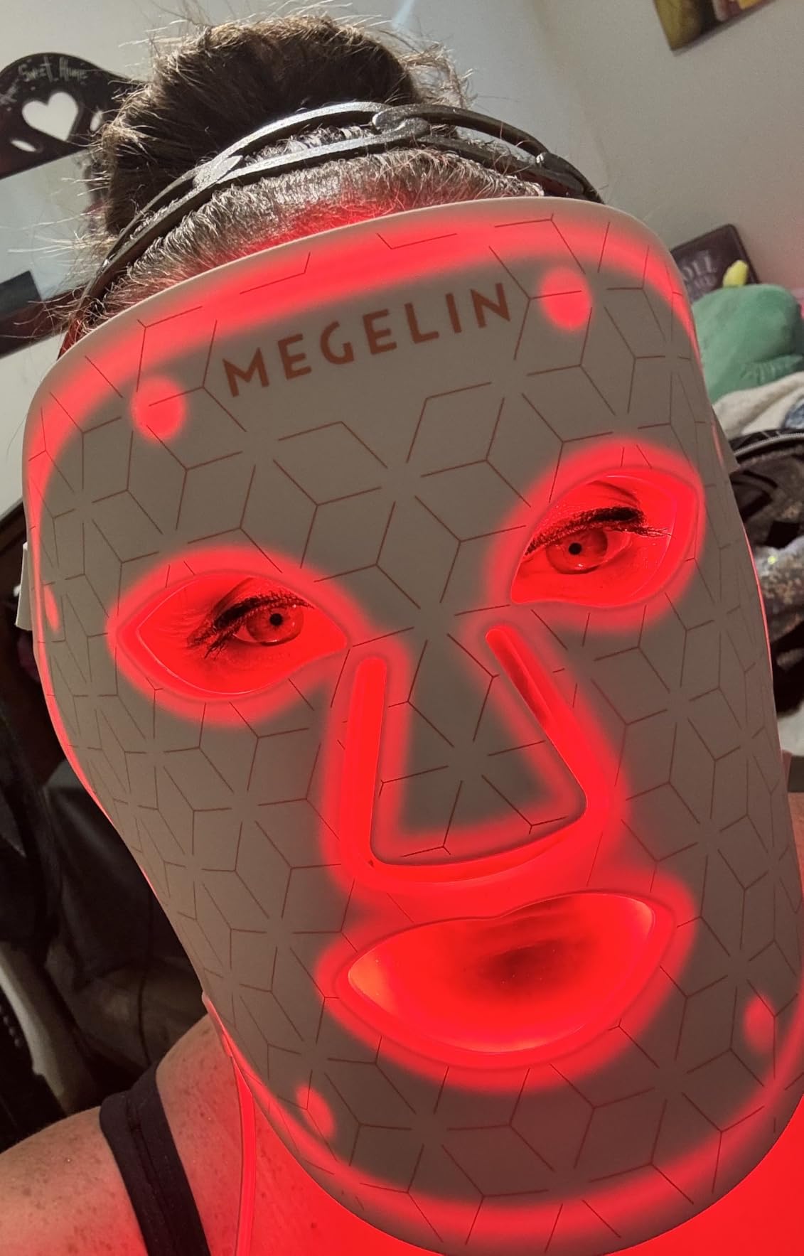 MEGELIN 7 Colors Led Light Therapy Facial Mask, Face Light Therapy Mask for Face, Reduce Wrinkles Smooth Skin, Infrared Light Skin Rejuvenation customer photo 2