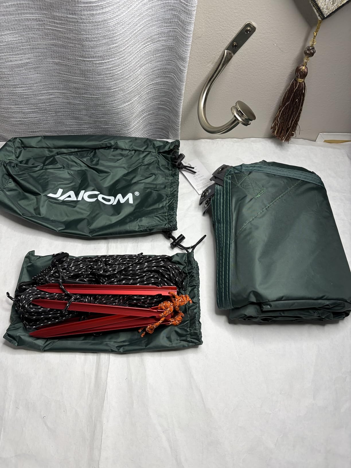 JAICOM Waterproof Camping Tarp - 10X10ft Hammock Rain Fly, Ultralight & Portable & UV Protection Backpacking Tarp, Multifunctional for Outdoor Adventure, Hiking, Tent, Hammock customer photo 2