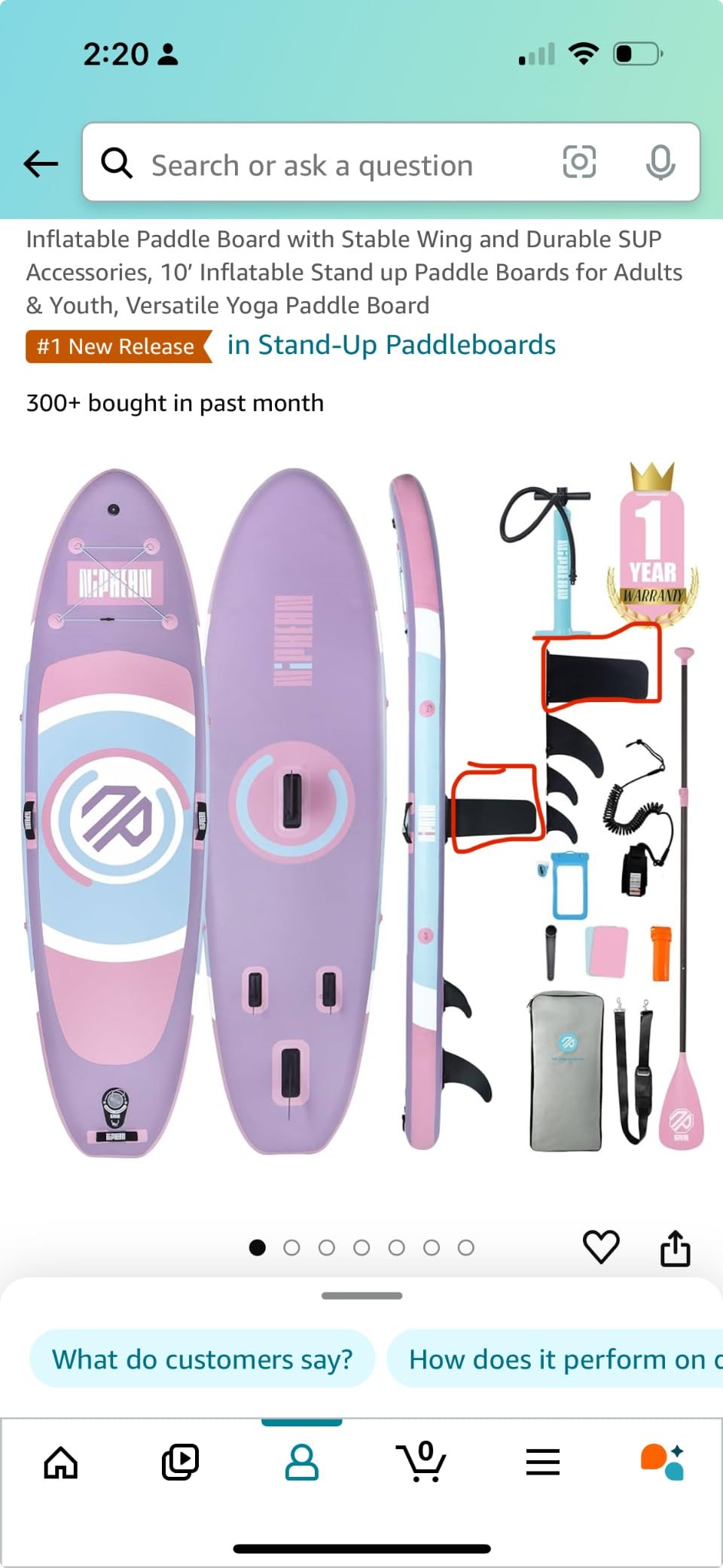 Niphean 10' Inflatable Paddle Board, Ultra-Light SUP for Beginners customer photo 1