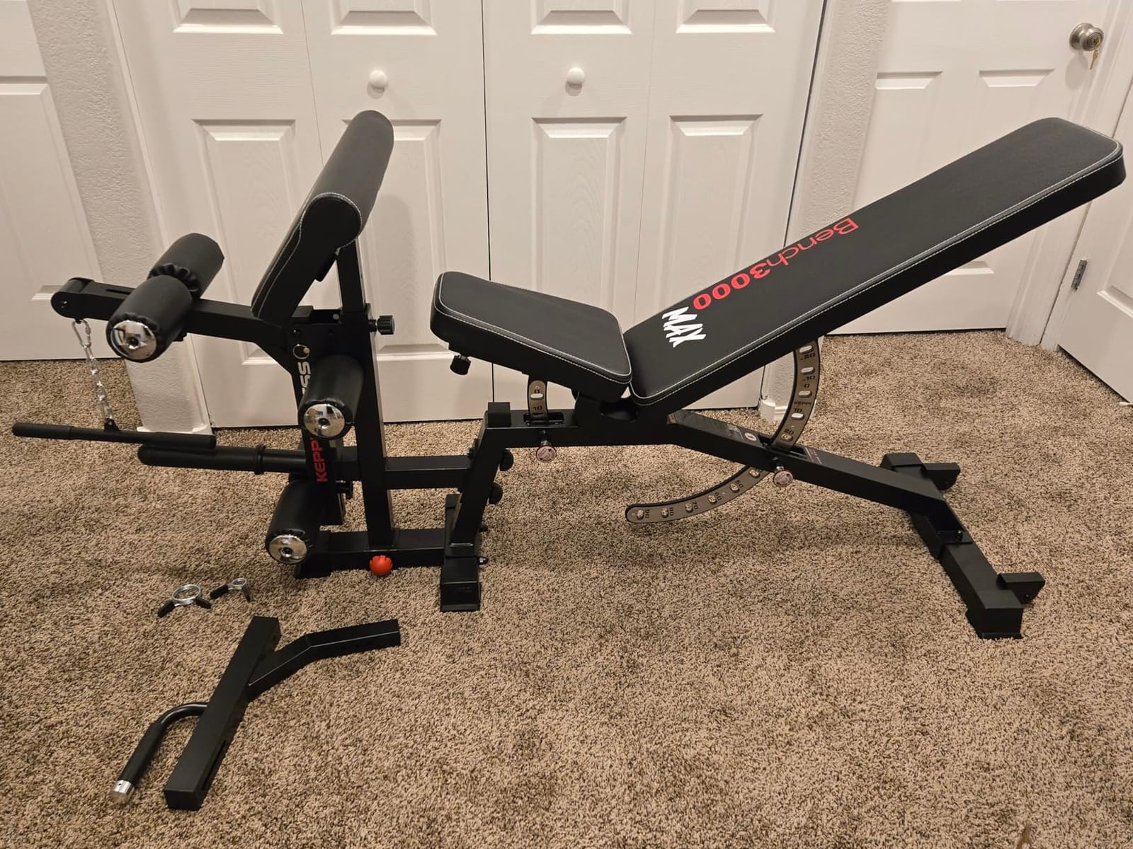 Keppi Fitness Functional Weight Bench - Bench3000 V2 for Leg Extension/Curl | 93lb Frame Weight with 8 & 16 Gauge Material, Commercial Grade Attachment with Ergonomic Design, 12+3 Multi-Angle customer photo 2