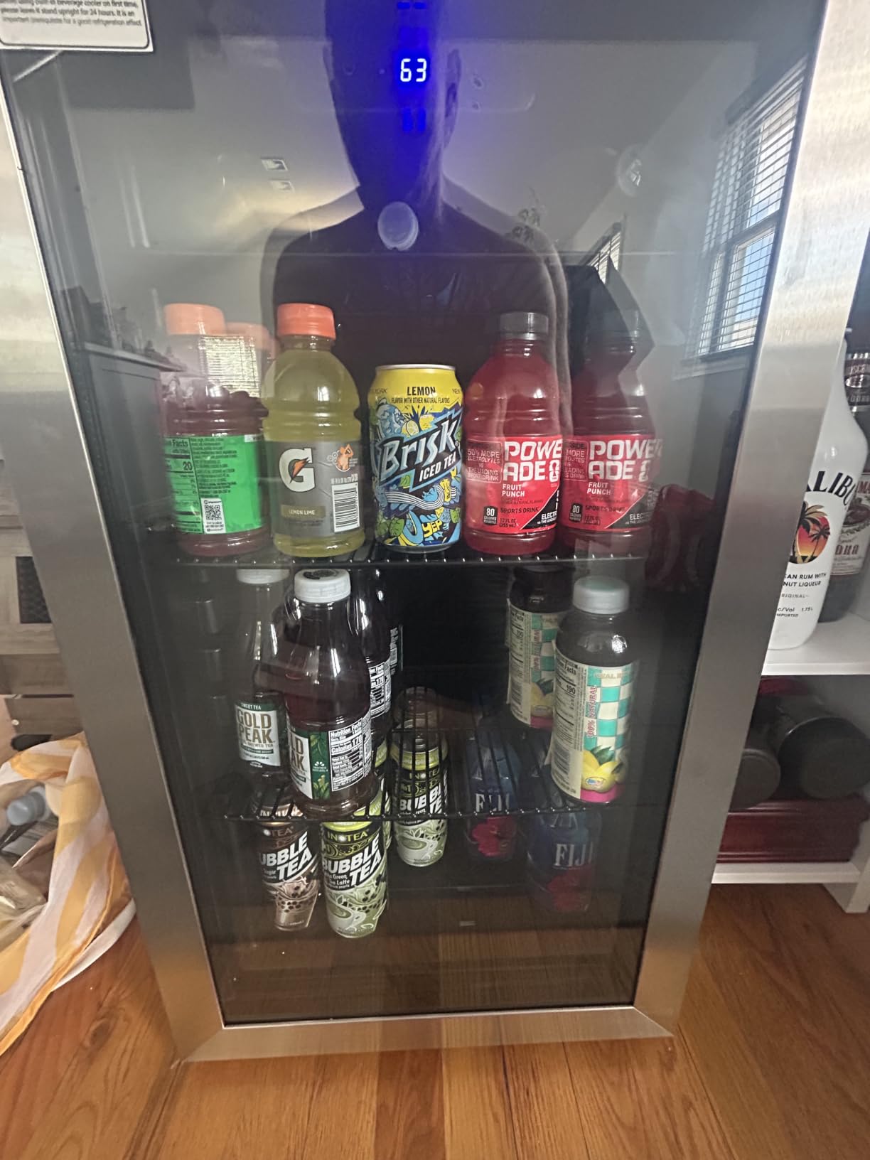Feelfunn 126 Can Beverage Refrigerator, Glass Door Mini Fridge, 3.2 Cu.Ft customer photo 1